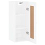 Glossy white engineered wood wall cabinet 34.5x34x90 cm by vidaXL, Sideboards - Ref: Foro24-830478, Price: 48,99 €, Discount: %