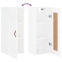 Glossy white engineered wood wall cabinet 34.5x34x90 cm by vidaXL, Sideboards - Ref: Foro24-830478, Price: 48,99 €, Discount: %