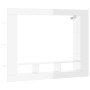 Mueble de TV madera de ingeniería blanco brillo 152x22x113 cm de vidaXL, Armarios y almacenamiento - Ref: Foro24-833726, Prec...