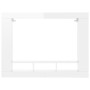 Mueble de TV madera de ingeniería blanco brillo 152x22x113 cm de vidaXL, Armarios y almacenamiento - Ref: Foro24-833726, Prec...