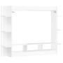 Mueble de TV madera de ingeniería blanco brillo 152x22x113 cm de vidaXL, Armarios y almacenamiento - Ref: Foro24-833726, Prec...