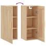 Armario de pared madera ingeniería roble Sonoma 34,5x34x90 cm de vidaXL, Aparadores - Ref: Foro24-830487, Precio: 34,28 €, De...