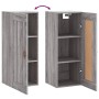 Sonoma gray engineered wood wall cabinet 34.5x34x90 cm by vidaXL, Sideboards - Ref: Foro24-830482, Price: 45,73 €, Discount: %