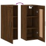 Oak brown engineered wood wall cabinet 34.5x34x90 cm by vidaXL, Sideboards - Ref: Foro24-830515, Price: 50,71 €, Discount: %