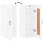 White engineered wood wall cabinet 34.5x34x90 cm by vidaXL, Sideboards - Ref: Foro24-830508, Price: 56,19 €, Discount: %