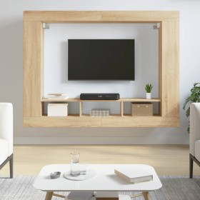 TV cabinet engineered wood Sonoma oak 152x22x113 cm by vidaXL, Closets and storage - Ref: Foro24-833724, Price: 87,10 €, Disc...