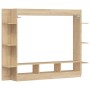 TV cabinet engineered wood Sonoma oak 152x22x113 cm by vidaXL, Closets and storage - Ref: Foro24-833724, Price: 87,45 €, Disc...