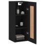 Black engineered wood wall cabinet 34.5x34x90 cm by vidaXL, Sideboards - Ref: Foro24-830493, Price: 46,99 €, Discount: %