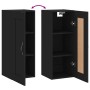 Black engineered wood wall cabinet 34.5x34x90 cm by vidaXL, Sideboards - Ref: Foro24-830493, Price: 46,99 €, Discount: %