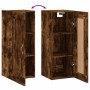 Armario de pared madera ingeniería roble ahumado 34,5x34x90 cm de vidaXL, Aparadores - Ref: Foro24-830481, Precio: 35,76 €, D...