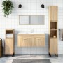 Bathroom cabinet with mirror engineered wood Sonoma oak by vidaXL, Bathroom furniture - Ref: Foro24-833886, Price: 50,41 €, D...