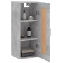 Armario de pared madera ingeniería gris hormigón 34,5x34x90 cm de vidaXL, Aparadores - Ref: Foro24-830512, Precio: 39,46 €, D...