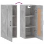 Armario de pared madera ingeniería gris hormigón 34,5x34x90 cm de vidaXL, Aparadores - Ref: Foro24-830512, Precio: 39,46 €, D...