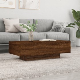 Mesa de centro madera de ingeniería roble marrón 100x49,5x31 cm de vidaXL, Mesas de centro - Ref: Foro24-833895, Precio: 70,6...