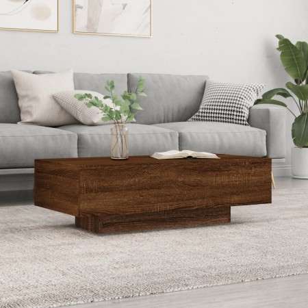 Mesa de centro madera de ingeniería roble marrón 100x49,5x31 cm de vidaXL, Mesas de centro - Ref: Foro24-833895, Precio: 67,1...