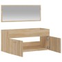 Bathroom cabinet with mirror engineered wood Sonoma oak by vidaXL, Bathroom furniture - Ref: Foro24-833886, Price: 50,41 €, D...