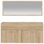 Bathroom cabinet with mirror engineered wood Sonoma oak by vidaXL, Bathroom furniture - Ref: Foro24-833886, Price: 50,41 €, D...