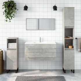 Armario de baño con espejo madera de ingeniería gris hormigón de vidaXL, Muebles de baño - Ref: Foro24-833882, Precio: 50,59 ...