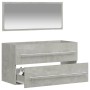 Armario de baño con espejo madera de ingeniería gris hormigón de vidaXL, Muebles de baño - Ref: Foro24-833882, Precio: 50,59 ...