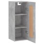 Armario de pared madera ingeniería gris hormigón 34,5x34x90 cm de vidaXL, Aparadores - Ref: Foro24-830520, Precio: 46,57 €, D...