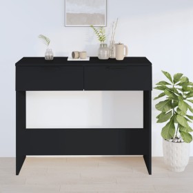 Black engineered wood console table 90x36x75 cm by vidaXL, Side tables - Ref: Foro24-811332, Price: 60,98 €, Discount: %