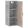 Armario de pared madera ingeniería gris hormigón 34,5x34x90 cm de vidaXL, Aparadores - Ref: Foro24-830504, Precio: 46,28 €, D...