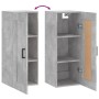 Armario de pared madera ingeniería gris hormigón 34,5x34x90 cm de vidaXL, Aparadores - Ref: Foro24-830504, Precio: 46,28 €, D...