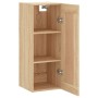 Sonoma oak engineered wood wall cabinet 34.5x34x90 cm by vidaXL, Sideboards - Ref: Foro24-830495, Price: 37,62 €, Discount: %