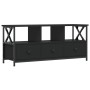 TV stand made of black iron and plywood wood, measuring 102x33x45 cm. by vidaXL, TV Furniture - Ref: Foro24-831788, Price: 80...