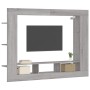 Sonoma gray engineered wood TV cabinet 152x22x113 cm by vidaXL, Closets and storage - Ref: Foro24-833728, Price: 99,64 €, Dis...