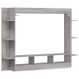 Sonoma gray engineered wood TV cabinet 152x22x113 cm by vidaXL, Closets and storage - Ref: Foro24-833728, Price: 99,64 €, Dis...