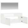 Glossy white engineered wood bathroom cabinet with mirror by vidaXL, Bathroom furniture - Ref: Foro24-833888, Price: 54,61 €,...