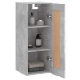 Armario de pared madera ingeniería gris hormigón 34,5x34x90 cm de vidaXL, Aparadores - Ref: Foro24-830480, Precio: 37,12 €, D...