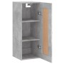 Armario de pared madera ingeniería gris hormigón 34,5x34x90 cm de vidaXL, Aparadores - Ref: Foro24-830480, Precio: 37,12 €, D...