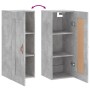 Armario de pared madera ingeniería gris hormigón 34,5x34x90 cm de vidaXL, Aparadores - Ref: Foro24-830480, Precio: 37,12 €, D...