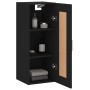 Black engineered wood wall cabinet 34.5x34x90 cm by vidaXL, Sideboards - Ref: Foro24-830509, Price: 49,44 €, Discount: %