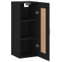 Black engineered wood wall cabinet 34.5x34x90 cm by vidaXL, Sideboards - Ref: Foro24-830509, Price: 49,44 €, Discount: %