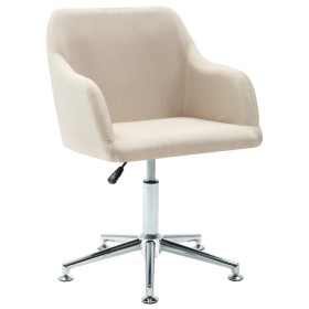 Cream fabric swivel dining chair by vidaXL, dining chairs - Ref: Foro24-283471, Price: 134,99 €, Discount: %