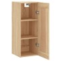 Armario de pared madera ingeniería roble Sonoma 34,5x34x90 cm de vidaXL, Aparadores - Ref: Foro24-830519, Precio: 34,21 €, De...