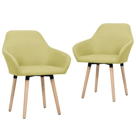 Dining chairs 2 units green fabric by vidaXL, dining chairs - Ref: Foro24-283464, Price: 178,48 €, Discount: %