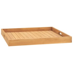 Tablett aus massivem Teakholz, 70 x 70 cm von vidaXL, Servierplatten - Ref: Foro24-315459, Preis: 82,99 €, Rabatt: %