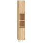 Armario de baño madera contrachapada roble Sonoma 30x30x190 cm de vidaXL, Tocadores de baño - Ref: Foro24-831535, Precio: 95,...