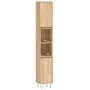 Armario de baño madera contrachapada roble Sonoma 30x30x190 cm de vidaXL, Tocadores de baño - Ref: Foro24-831535, Precio: 95,...