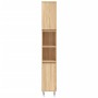 Armario de baño madera contrachapada roble Sonoma 30x30x190 cm de vidaXL, Tocadores de baño - Ref: Foro24-831535, Precio: 95,...