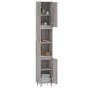 Sonoma gray plywood bathroom cabinet 30x30x190 cm by vidaXL, bathroom vanities - Ref: Foro24-831530, Price: 79,74 €, Discount: %