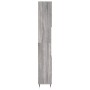 Armario de baño madera contrachapada gris Sonoma 30x30x190 cm de vidaXL, Tocadores de baño - Ref: Foro24-831530, Precio: 79,7...