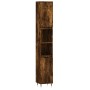 Armario de baño madera contrachapada roble ahumado 30x30x190 cm de vidaXL, Tocadores de baño - Ref: Foro24-831529, Precio: 86...