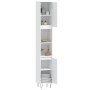 Armario de baño madera contrachapada blanco 30x30x190 cm de vidaXL, Tocadores de baño - Ref: Foro24-831532, Precio: 72,01 €, ...