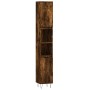 Armario de baño madera contrachapada roble ahumado 30x30x190 cm de vidaXL, Tocadores de baño - Ref: Foro24-831537, Precio: 74...