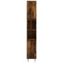 Armario de baño madera contrachapada roble ahumado 30x30x190 cm de vidaXL, Tocadores de baño - Ref: Foro24-831537, Precio: 74...